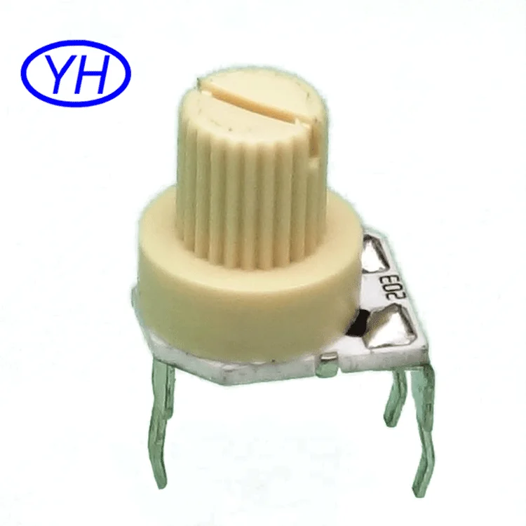Керамические пленки 3 контакты 8 мм Испания 100 К 200 К желтый триммер пластиковых potentiometers