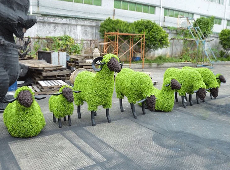 SJH010393 Большие Декоративные животные искусственная трава животные пластиковые животные украшение сада