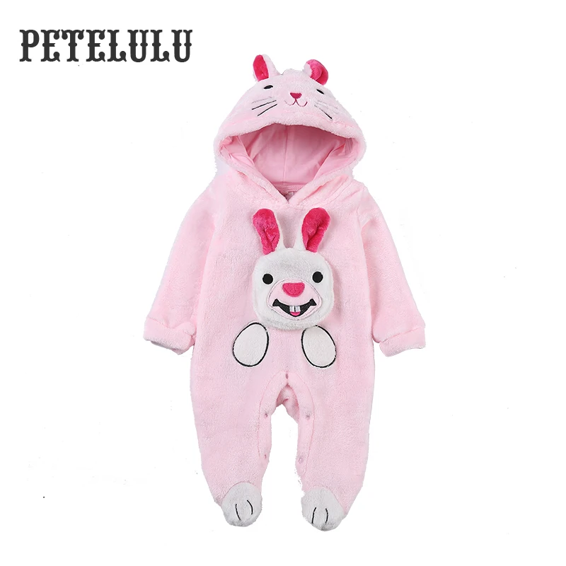 Мягкий розовый животных симпатичные малышей руно пижамы для девочек пижамы онлайн