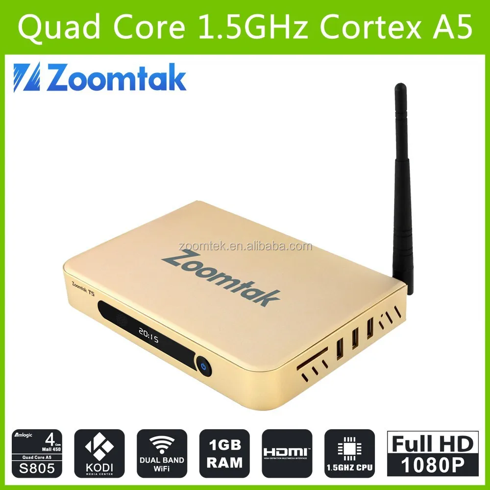 Zoomtak T5 андроид 4.4 1 г оперативной памяти 8 г флэш octa ядро Mali-450MP андроид box tv