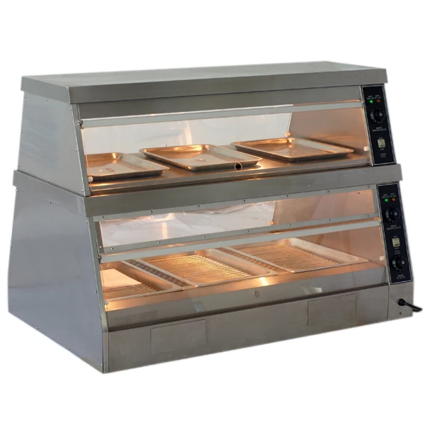 DBG-2000 KFC Kitchen Warming Showcase, Fried chicken Warmer Display, glass display showcase
