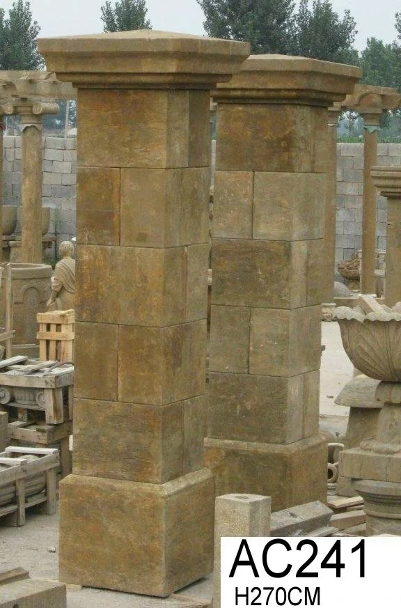 
Hot Selling stone carved pedestal column 