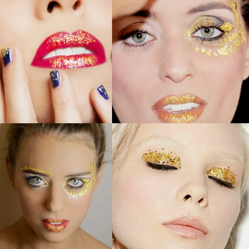 1g 99.9% True Gold Facial Beauty Cosmetics Eye Lip Anti-ultraviolet Stage Performance Edible 24K Gold Powder