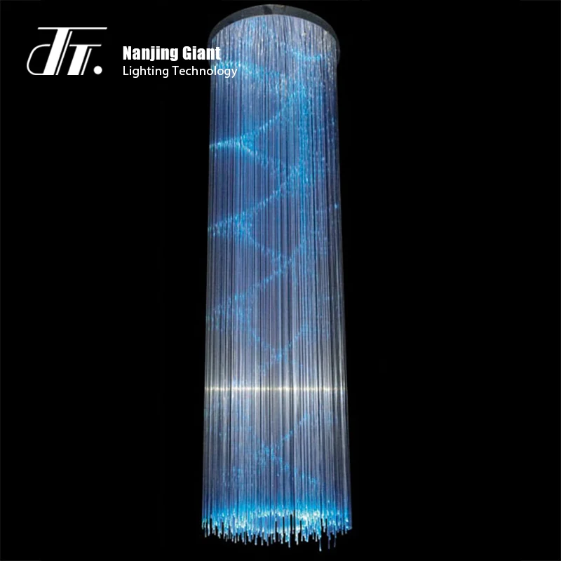 
Modern color changeable decorative fiber optic crystal chandelier light 