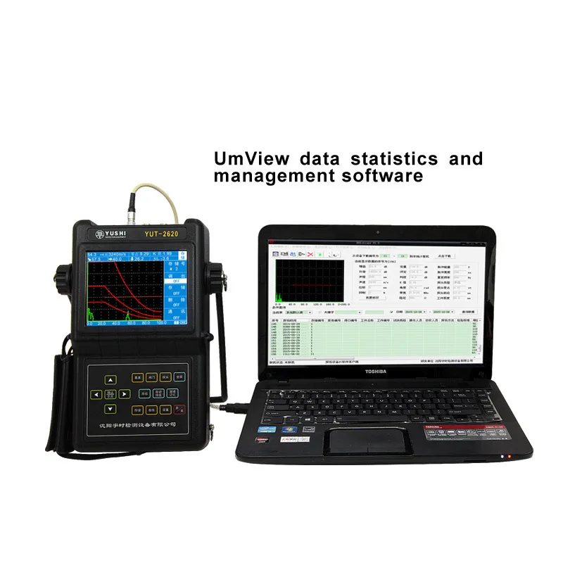 Yushi digital portable ultrasonic flaw detector YUT-2600 for Metal Crack, Welding Flaw, Air Hole Detection DAC Curve with 2.5P20