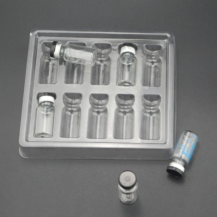 
Biodegradable Ampoule Vial plastic trays packaging PET PVC Flocking tray 