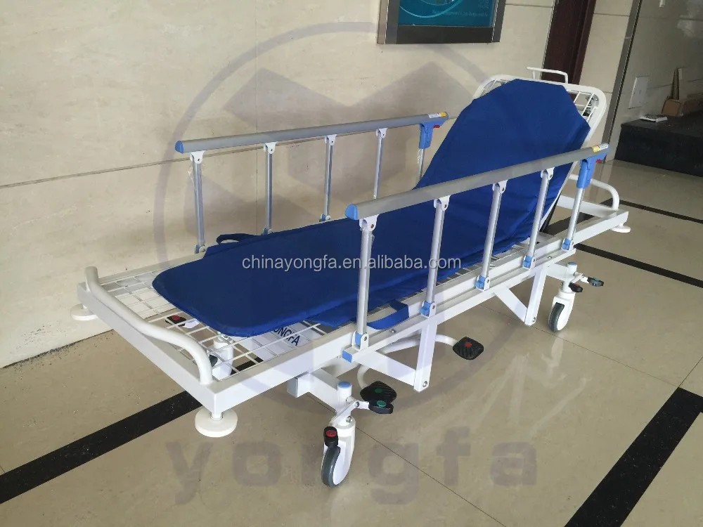 YFTC-Y2D Powder Coated Steel Hydraulic Patient Trolley