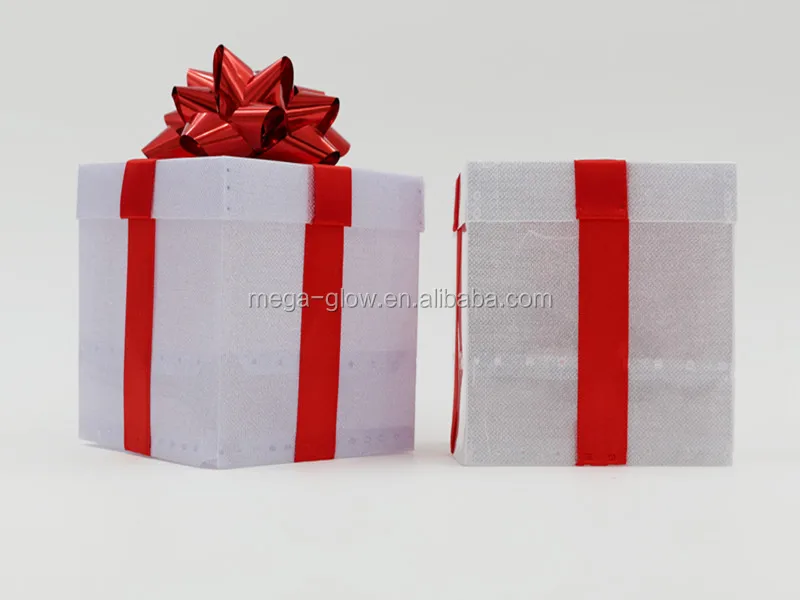 Custom Flashing LED Gift Packaging Box Most Popular Wedding Paper Gift Box With Ribbon Closure