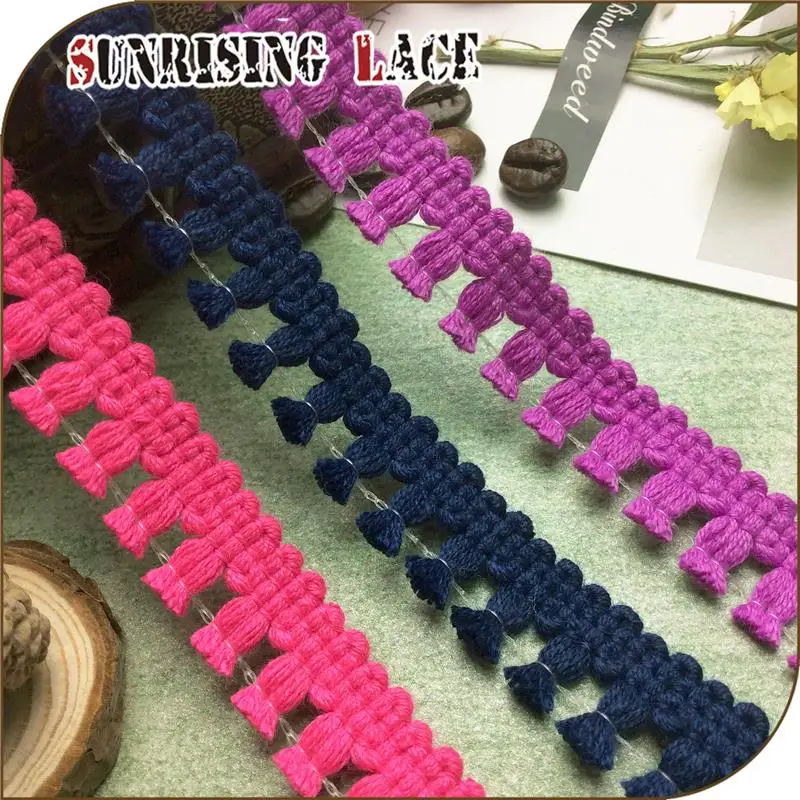 Textile Accessories Latest Tassel Cotton Curtain Fringe Braid Lace Trim