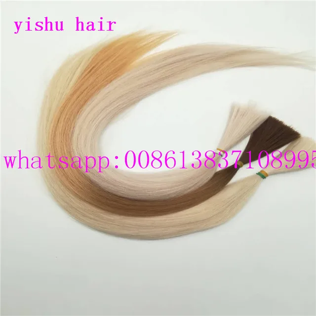 Raw colorful indian hair bulk, crotchet dreadlocks hair weave in bulk, wholesale bulk hair extensions