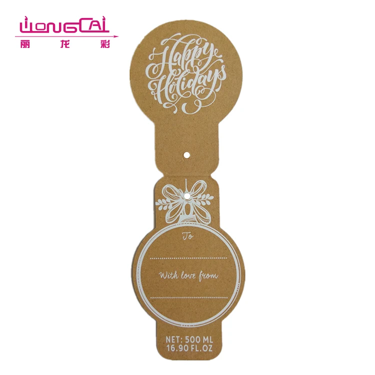 Пользовательский дизайн, прочная переработанная Складная бирка для одежды из крафт-бумаги