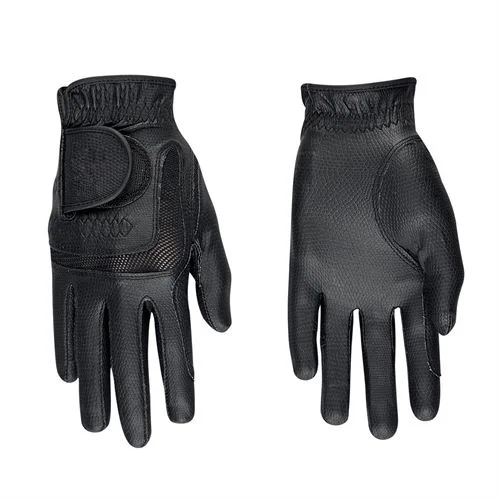 ladies horse riding gloves black leather breathable horse riding gloves