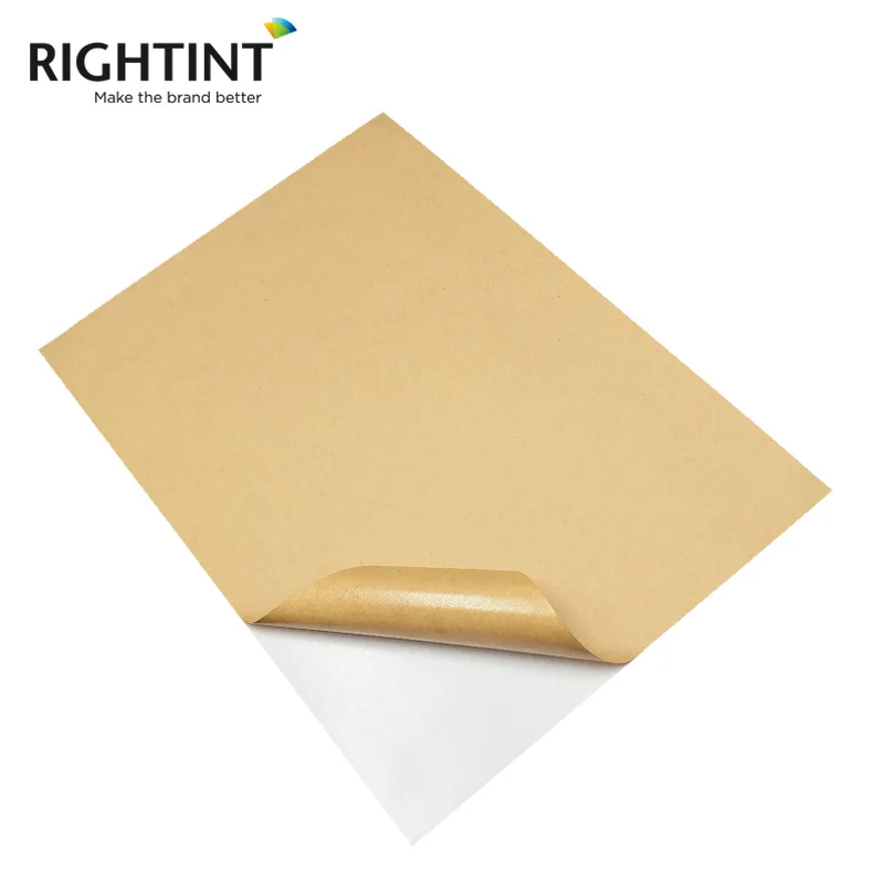 Custom Size Self Adhesive Kraft Label Sticker Paper