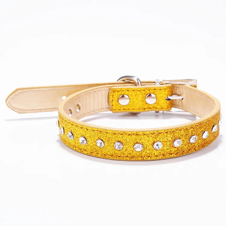 Hot Sale Sparkly Crystal Diamonds Studded Puppy Cat Bling Rhinestone Dog Collars