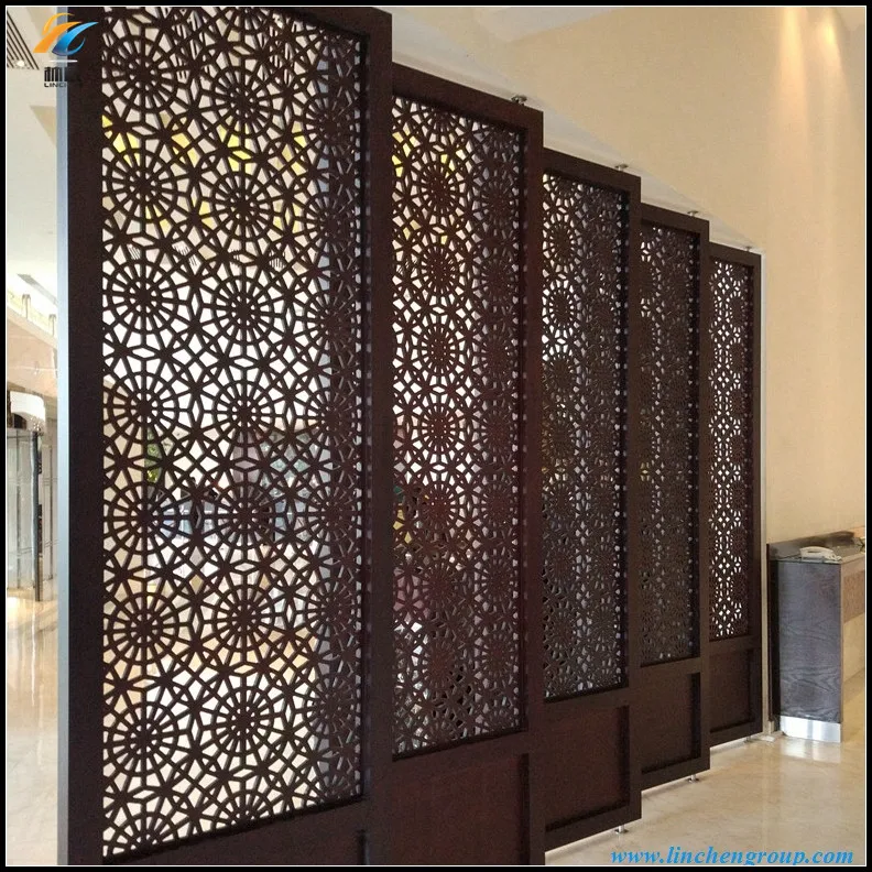 Decorative modern design WPC folding screen room divider
