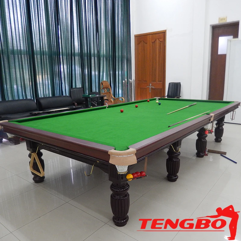 Factory hot sale English billiard 12ft snooker table for sale