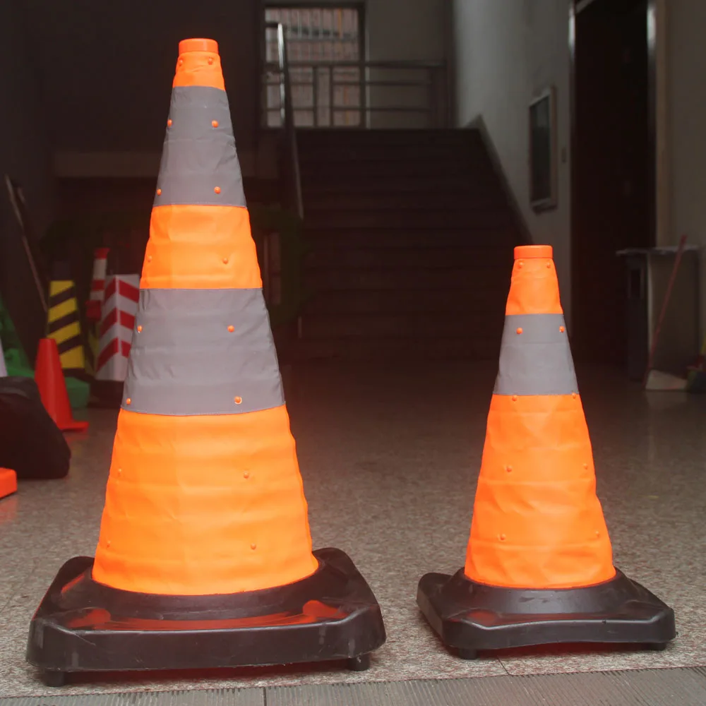 New Custom Design Collapsible Foldable Traffic Road Safety Cone PVC Traffic Cone