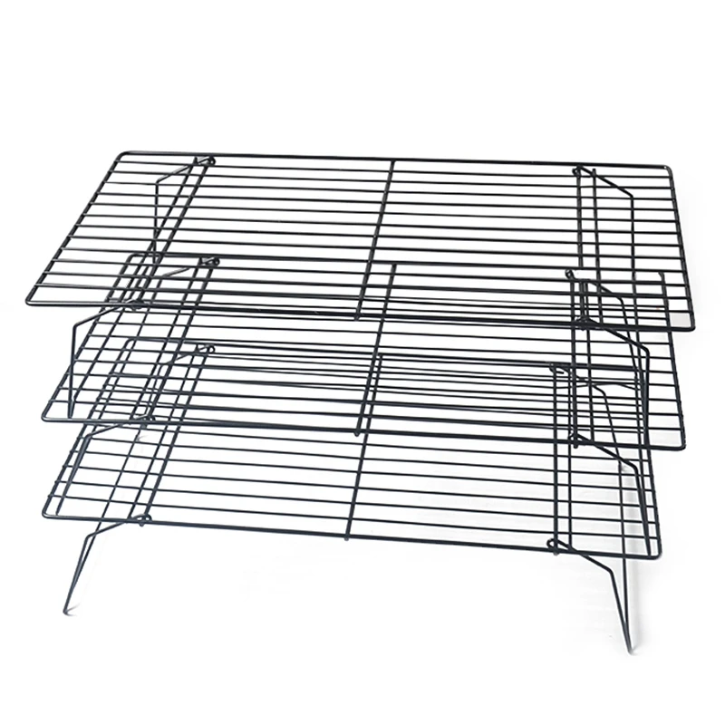 Углеродистая сталь 3 яруса кружевных стекируемые с антипригарным покрытием упаковочная машина для хлеба складной торт охладительная решетка