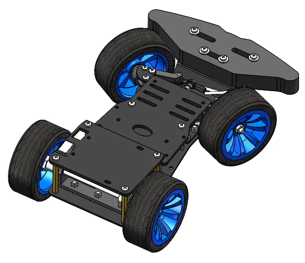  Металлический умный автомобильный ходовой механизм рулевого механизма DIY 4wd Автомобильный задний привод мотор PS2