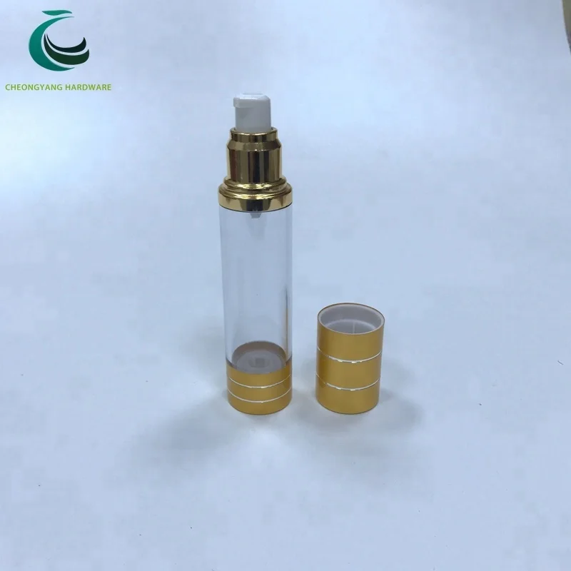 
30ml matte gold airless aluminum plastic pump spray bottles 