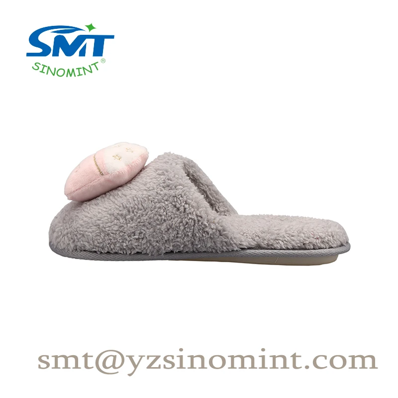 
Flat TPR sole home slippers womens closed toe winter indoor shoes 