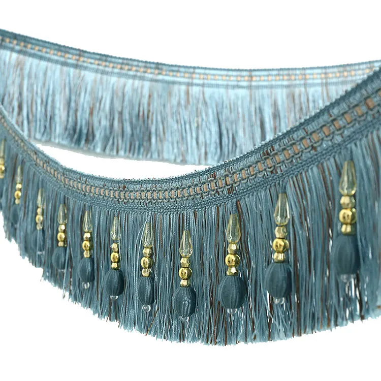 6 meters from zero shear Curtain hem cloth accessories tassel pendant  Curtain Tassel Fringe Trim, Beaded Fringe Trimming