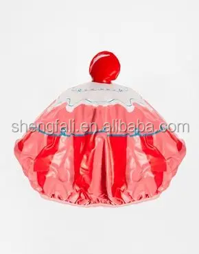 
Lovely cupcake home bathing PVC shower cap for kids 