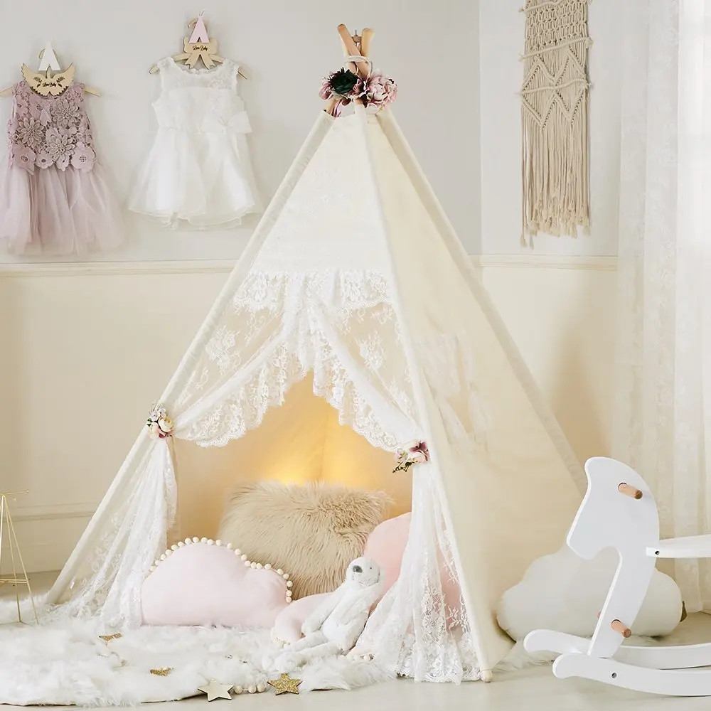 Lace Kids Teepee Children Play Tent House