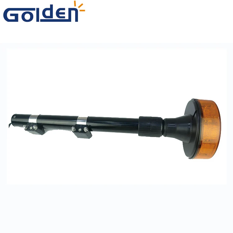 Pancake shaped led strobe warning motorbike rear din pole pipe mount beacon for police