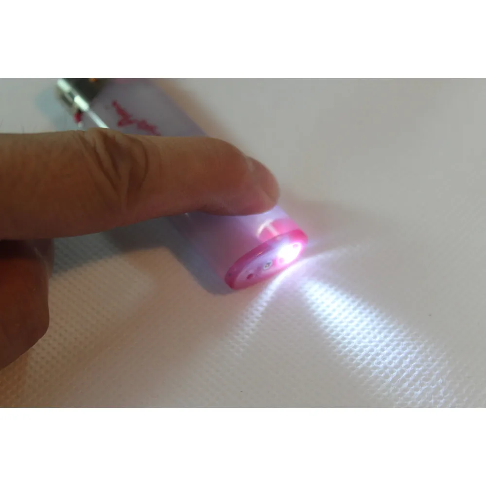 Disposable electronic cigarette lighter with led