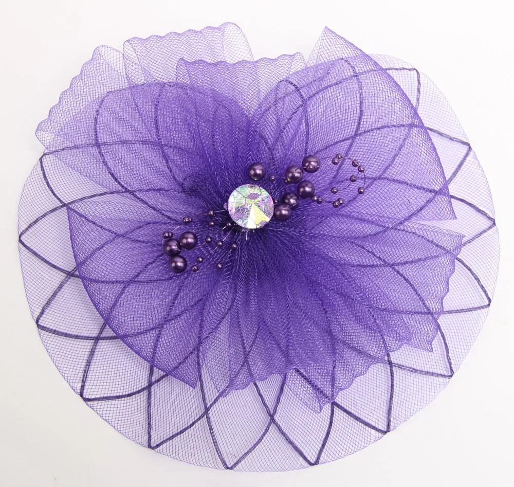 Retail Wedding Holiday Fascinator Cocktail Hat For Women French Veiling Hair Headband Vintage Fashion Lady Party Accessory