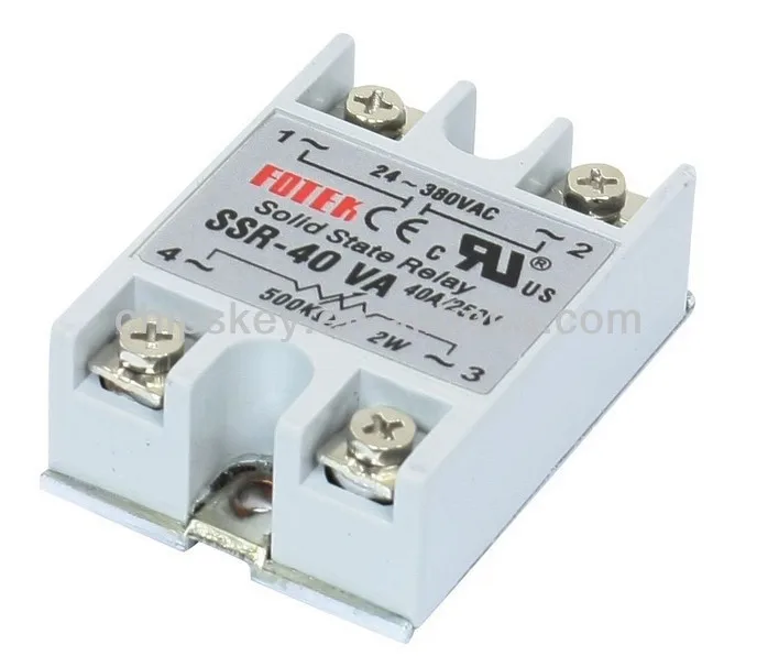 SSR-40VA 40A металлическое основание Сопротивление Регулятор твердотельные реле 500 кОм