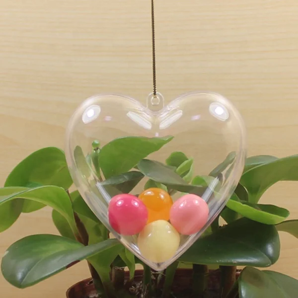 Plastic Candy Clear Heart Candy Box