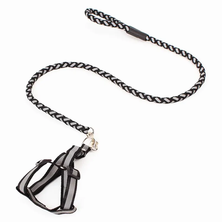  Высококачественные товары для домашних животных шлейка собак нейлоновая веревка Круглый поводок светоотражающий