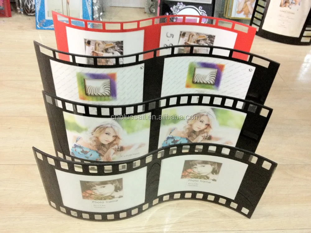 Double 10*15 Curved Glass Photo Frame, 3.2mm Glass Bending Photo Frame; S Shape GT Glass Frame