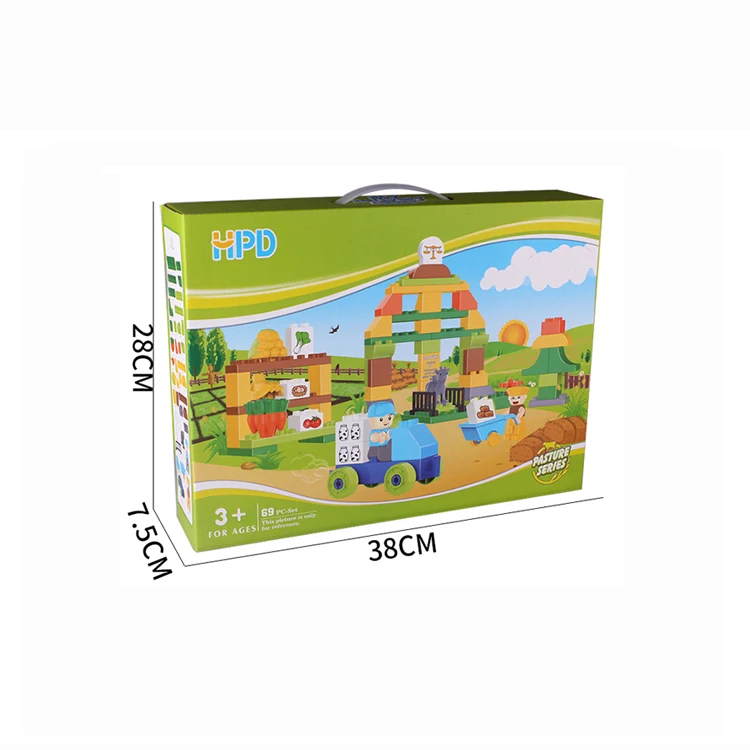 Preschool Early Learning Large Bricks Set Educational DIY Classic Construction Toy Plastic Building Blocks with Story