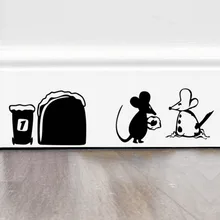 mouse hole wall sticker fall in love decals Stickers Home kids room mural font b christmas