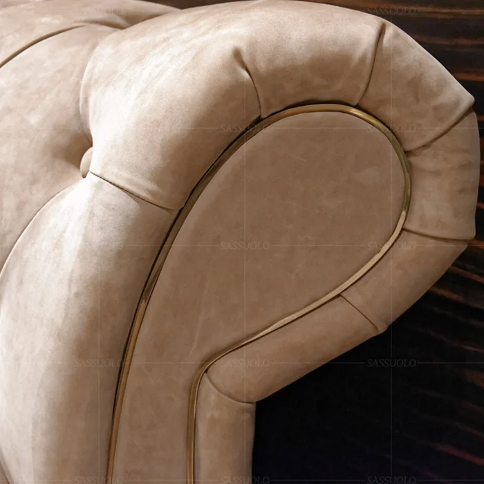 
sassuolo Luxury bedroom furniture fashion button cloth art double bed high quality products hot selling furniture 