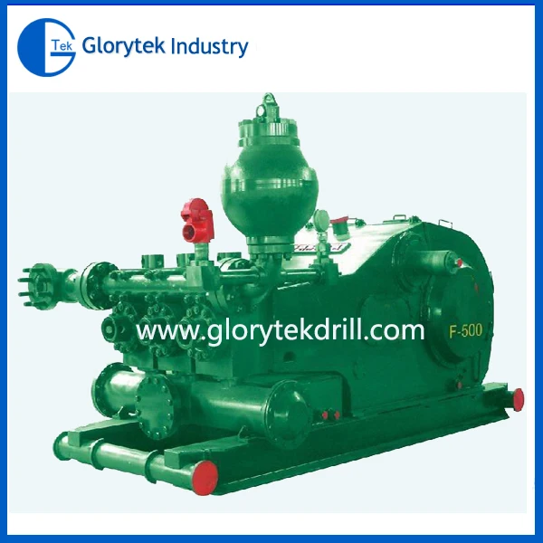 Triplex single action piston mud pump for oil drilling