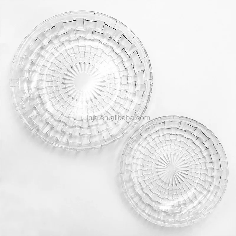 Eco-friendly Round Clear Glass Dinnerware Plate Set,round clear plate