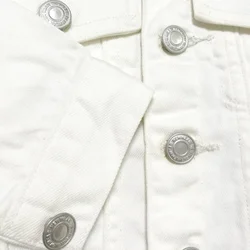 PHB 12324 pure color casual design fashion kids white jeans coat