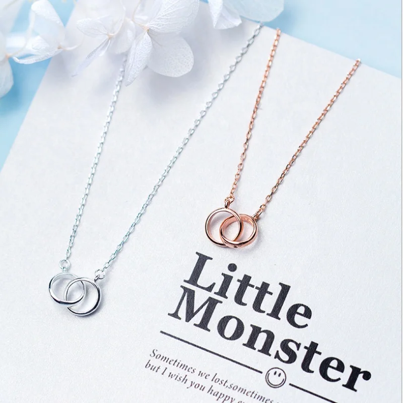 ladies Best Friends 925 Sterling Silver Interlocking Jewelry Ring