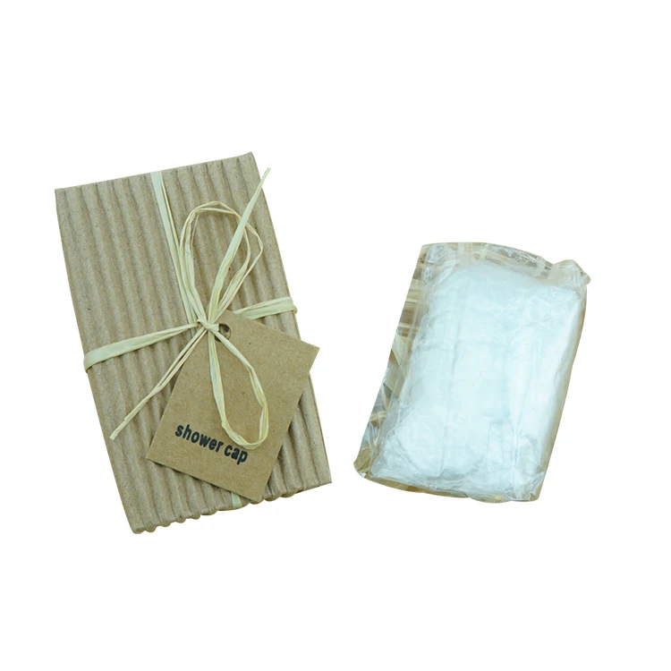 Bathroom products custom logo disposable plastic shower cap