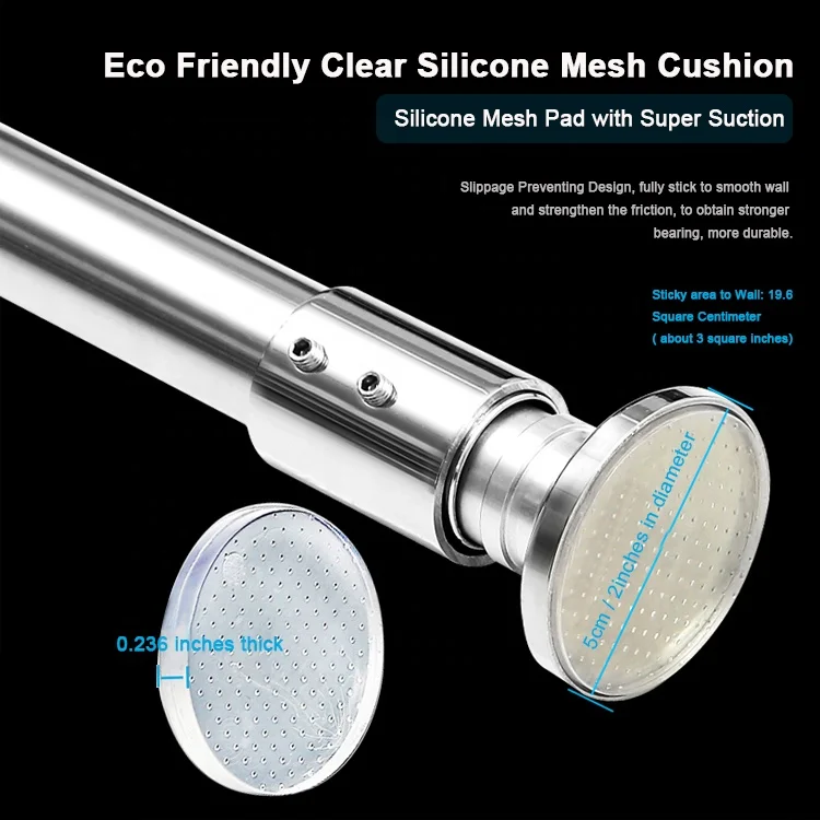 2023 Amazon Best Sellers Fancy European Style Stainless Steel DIY Retractable Pole Accessories Telescopic Shower Curtain Rod