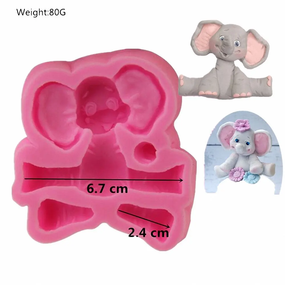 Africa Animals Fondant Molds Set-Zoo Themed Giraffe Rabbit Elephant Lion Monkey Silicone Cake Mold for Resin Decorating Tools