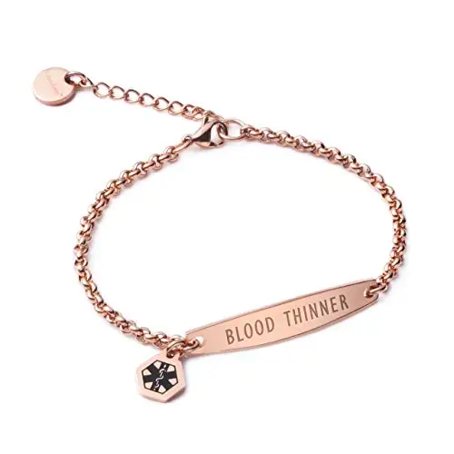 Fashion Wholesale Free Engraving Medical Alert Id Chain Bracelets