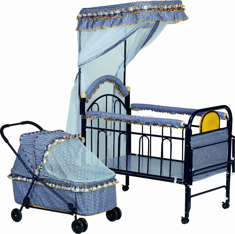 New Design Fashion Metal Cradle Baby Cot Bed with Net, for kids BM6A932