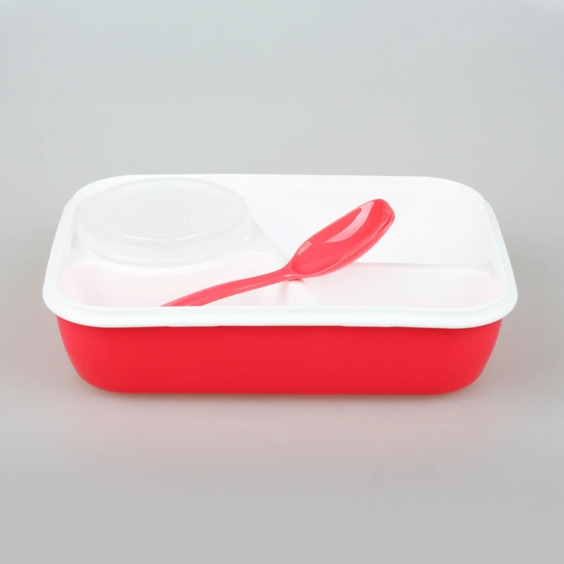Wholesales Microwavable 3 compartments plastic Children lunch box bento box lunch with cutlery
