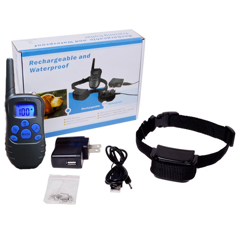 [Shock Vibration Beep] Electric Remote Rechargeable and Waterproof Bark Pet Dog Training Collar