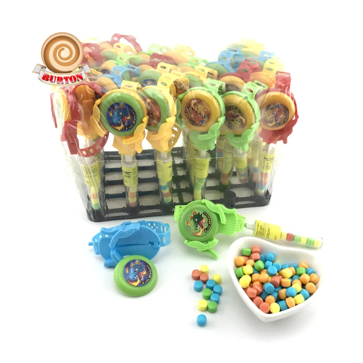 Летающая тарелка игрушка для стрельбы часы конфеты